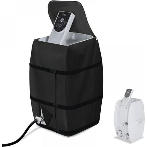 Housses universelles pour Pompe de Chauffe-Eau, 43 x 38 x 54 cm, Housses de Pompe gonflables pour Spa et (Noir)-DOU