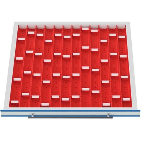 Schubladeneinteilung R 24-24 mit Muldensortiment für TSM-Schrank, Fronthöhe 50 mm (1/2)