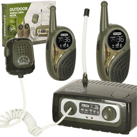 Walkie Talkie walkie talkie shortwave set with switchboard for kids khaki