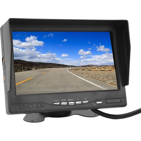 Kit écran RV 7 pouces moniteur recul IPS 16:9 PAL NTSC caméra stationnement camion caravane remorque (1/5)