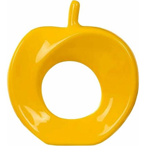 Apple Decor Statue and Other Decorative Object Ceramic Apple Ornaments Apple Statue Sculpture Decoration Modern Yellow Accents Decor Apple Statues for Home Decor Library, Patio, Office, Living Room, T (1/5)