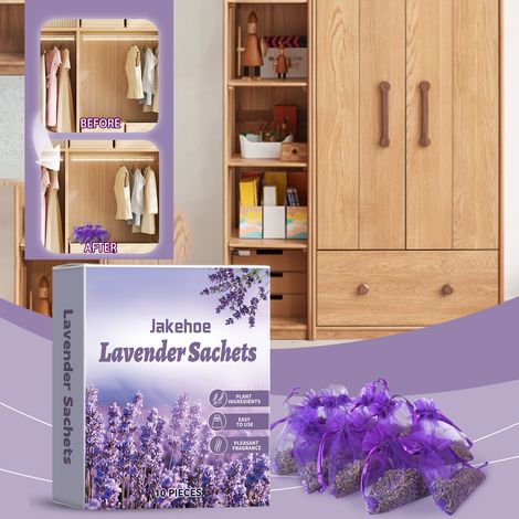 Sachets de lavande au parfum floral délicat, frais et longue durée, parfaits pour les armoires, les placards à chaussures et autres usages domestiques. Sachets nomades - 10 pièces/boîte -- BIEMMEDUE (1/5)