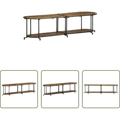 vidaXL Meuble de salon - Meuble TV 160x42x40 cm bois massif de récupération (1/5)