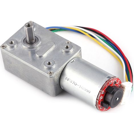 Gleichstrommotor mit hohem Drehmoment, Getriebemotor mit Encoder, starke Selbsthemmung (40 U/min) (1/5)