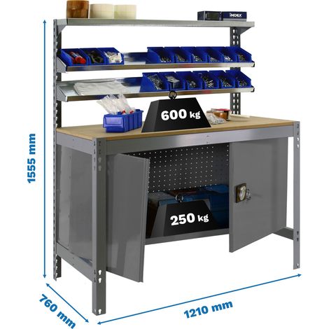 Simonrack Metallspind BT1 Grau Holz 842x1210x610 mm