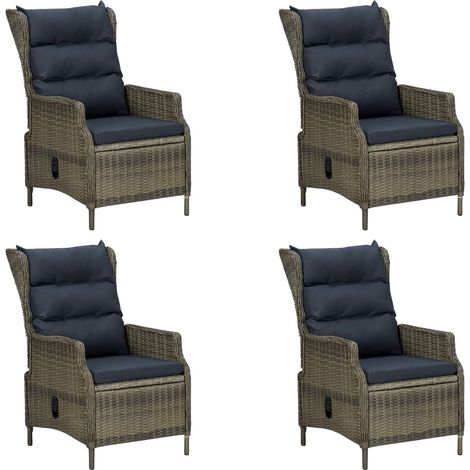 Maison Exclusive - 5-tlg. Garten-Essgruppe Braun