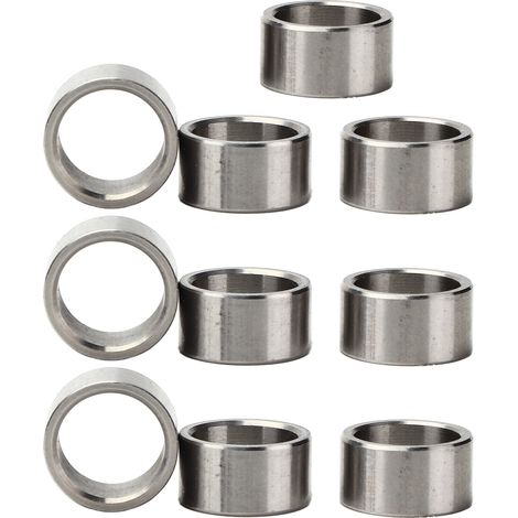 10 Pièces Rondelles de Calage 15mm Diamètre Extérieur 12mm Intérieur Acier Inoxydable
