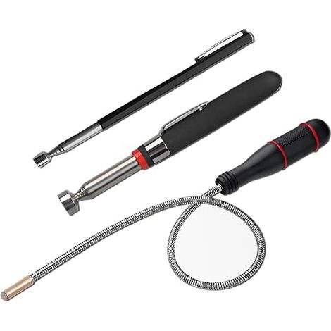 Flexibler Magnetheber, 3-teiliges teleskopisches Magnetwerkzeug-Set (0,7 kg, 1,4 kg, 2,3 kg) – Mechanischer Magnet zum Aufnehmen von Kleinteilen, Schlüsseln und Autoteilen (1/5)