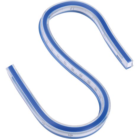 règle courbe flexible en plastique, outil de dessin et de mesure, fournitures de loisirs créatifs (30 cm) (1/5)