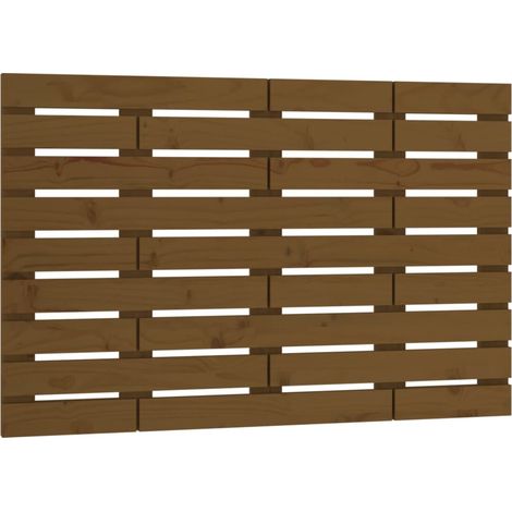 Maison Exclusive - Cabecero cama pared madera maciza pino marrón