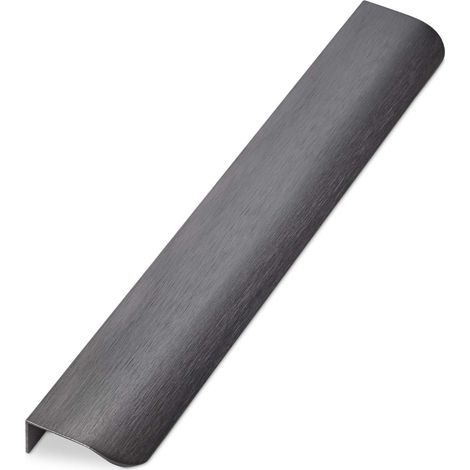 5er Pack - Griffleiste BLANKETT round 300 x 18 x 42 mm Aluminium Titanoptik gebürstet