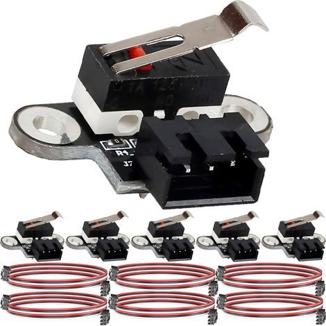 Interruttore per stampante 3D, finecorsa meccanico verticale con cavo XH2.54 3PIN, confezione da 6 (1/5)