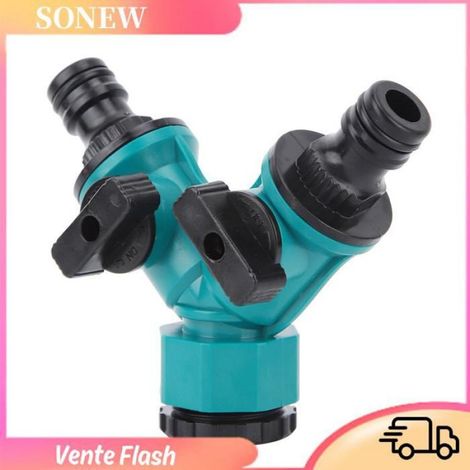 Connecteur portatif de vanne de dérivation, interrupteur de robinet marche/arrêt pour fournitures de jardin, raccords de tuyaux de (1/3)