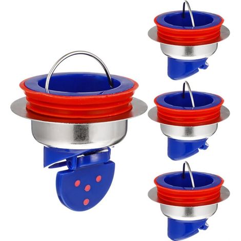 Lot de 4 clapets anti-retour pour sol de douche, clapet anti-retour unidirectionnel pour égout (1/5)