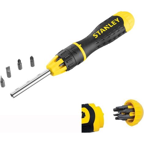 Stanley Multibit Ratchet Screwdriver Set STA068010 0-68-010 With 10 Bits