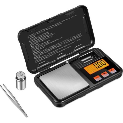 Balanza electrónica de cocina, balanza de precisión, 200 g/0,01 g, balanza de joyero, balanza de cocina con función de tara. (1/4)