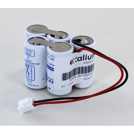 Batterie 6V 1.6Ah NiCd 5 VNTCS SAFT (804578)