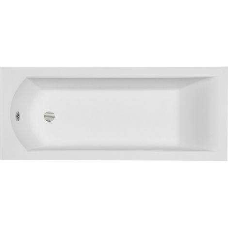 Baignoire rectangulaire Blanche - SHEA - 160 x 70 - avec Tablier - Repose Tête OFFERT (1/4)