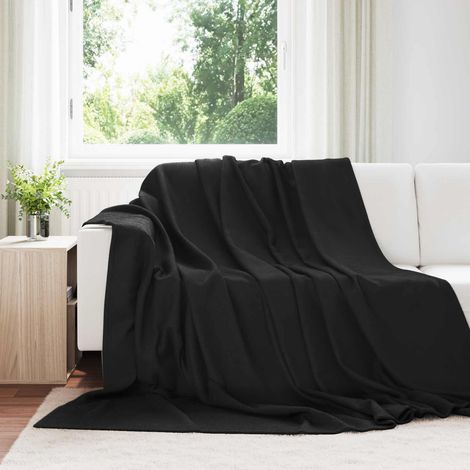 Wohndecken 24 pcs Schwarz 240 x 220 cm Fleece