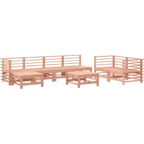 Juego de muebles de jardín 8 pzas madera maciza abeto Douglas vidaXL