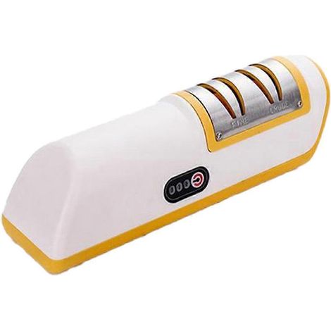 Affûteur de couteaux électrique de cuisine multifonctionnel automatique à 4 vitesses, accessoire de cuisine jaune (1/5)