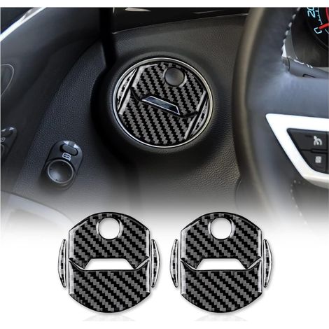 Fibra de carbono Acondicionador de ventilación de aire de coche Cubierta de marco Interior Trim para Chevrolet Camaro 2010-2015 Accesorios 2 piezas (Negro) (1/5)