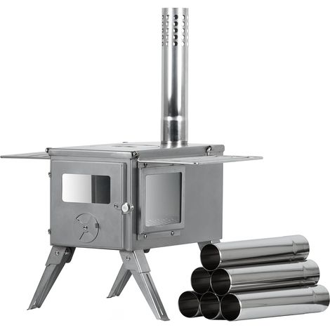 Stufa a tenda in acciaio inox CampFeuer  51,5 x 42 x 216 cm  stufa a tenda da campeggio (1/5)
