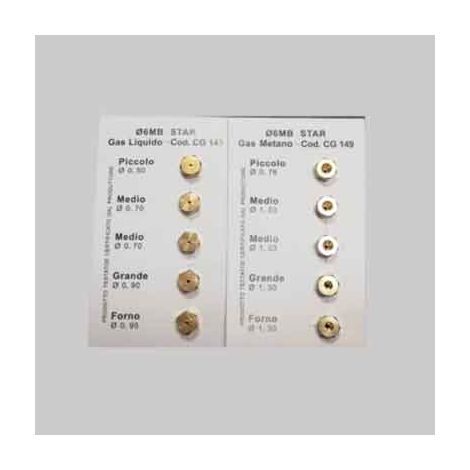 SET 5 UGELLI GAS PER CUCINA Per metano