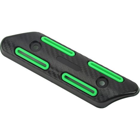 Pare-chaleur universel pour tuyau d'échappement de 27 à 51 mm, compatible avec les motos, quads, VTT et scooters (vert). (1/5)