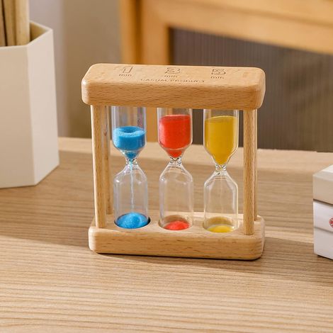 Mini sablier en verre 3 en 1, 1, 3, 5 minutes pour la cuisson (style 1) (1/5)