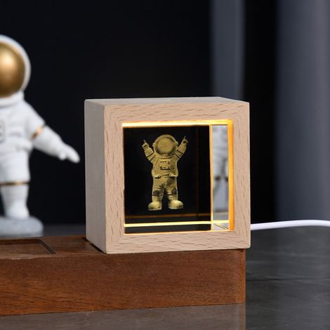 Veilleuse Boule De Cristal - 3D Sculptée Intérieurement - Pour Chambre D Enfant Ou D Adolescent - 7 X 7 X 7 1 Cm - 1 Pièce (1/5)