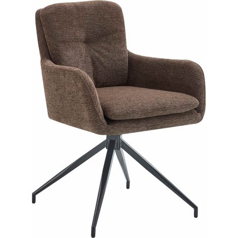 Esszimmerstuhl Pickett Stoff braun