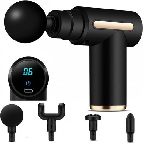Mini pistolet de massage, pistolet de massage musculaire pour massage des tissus profonds, écran tactile LCD-AquaForge
