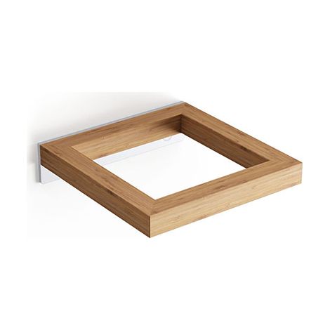 SUPPORTO PORTA SCOPINO A PARETE  BAMBOO- Bambù - mm 124 x 127- SAMO- pezzi 1
