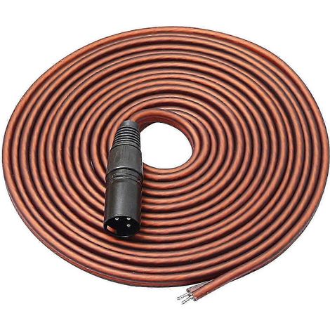 Câble audio XLR pour haut-parleur, fil nu vers fiche XLR plaquée or, connecteur XLR mâle 3 broches, extrémité ouverte. WHBYV (1/4)
