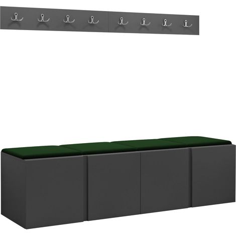 Conjunto para recibidor Pinis VII, Manila 35, 0x0x0cm, Aglomerado laminado, Tapiz, Colocada, Montada en la pared (1/5)