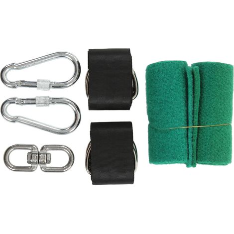 Set mit Baumschaukelgurten und drehbarem Karabiner, 1000 kg Tragkraft, für Gartenhängematten (1/5)