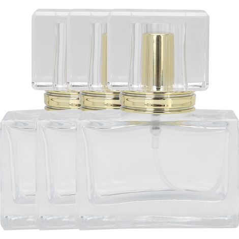 3 pièces Flacon Vide Parfum Verre Remplissable Atomiseur Doré pour Cosmétiques (1/5)