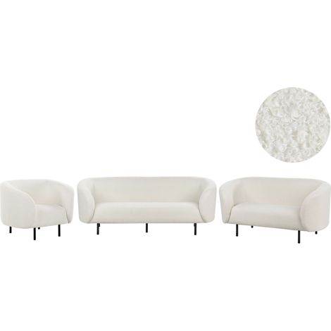 Sofa Set 6-Sitzer LOEN Bouclé Weiß