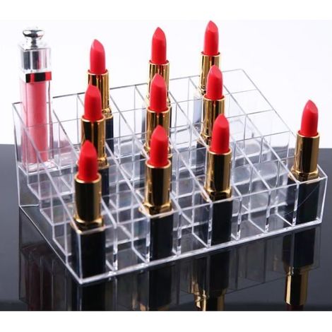 40 Grilles Cosmétique Boîte Rangement Rouge à Lèvre Acrylique Transparent (1/4)