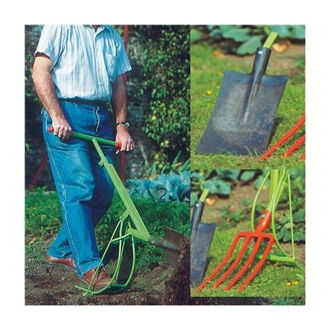 Appareil à bêcher avec bêche et fourche 4 dents – Retournement automatique – Pour sols durs et terrains accidentés – Fabre Graines