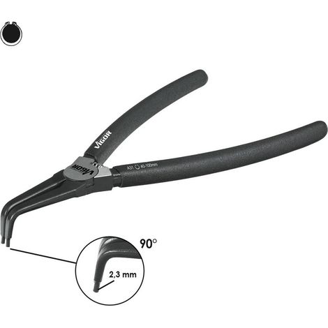VIGOR Pince pour circlips V2791 Longueur totale : 180 mm (1/2)