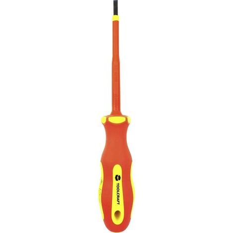TOURNEVIS PLAT TOOLCRAFT TO-5345688 VDE, POUR LÉLECTRONIQUE ET LA MÉCANIQUE DE PRÉCISION, POUR LATELIER 1 PC(S) (1/4)