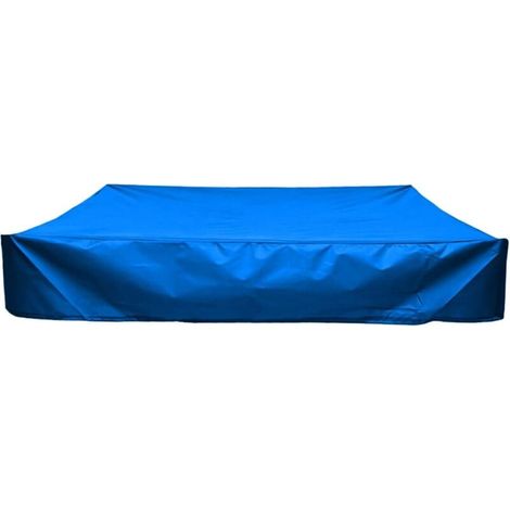 Couverture de Bac à Sable,bache bac a Sable,Housse de bac à Sable,avec Cordon de Serrage,pour Bac à Sable, Piscine, Jardin ou Ferme(Bleu,200X200cm) (1/5)