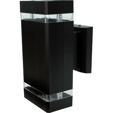 Moderne schwarze Außenwandleuchte Vela 2xGU10 ID-8012 Idealed (1/5)
