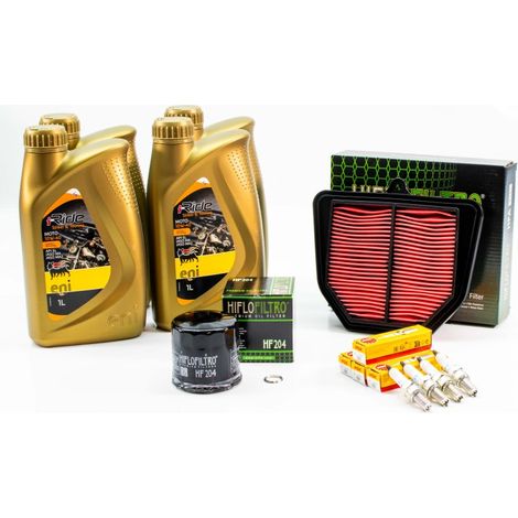 Kit Révision Filtres Bougies pour YAMAHA FAZER FZ8 S de 2011 à 2015 - ENI I-RIDE MOTO 10w40 4L
