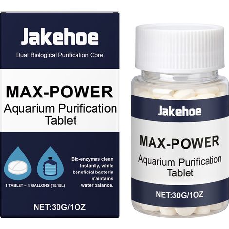 Comprimés de purification pour aquarium, pour le nettoyage et la purification quotidiens de l'eau formule douce qui élimine le tartre et les impuretés – 30 g (1/5)