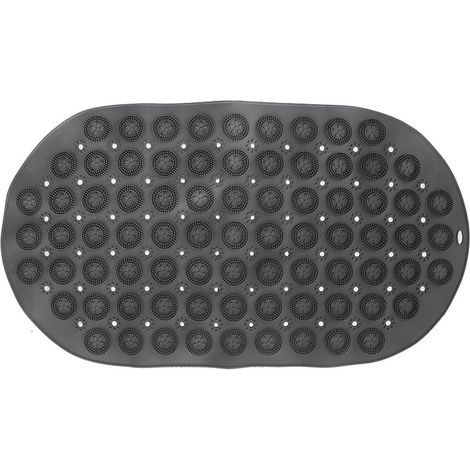 Tapis de bain antidérapant, gris, 68 x 37 cm (1/5)