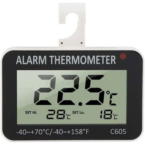 Thermomètre de réfrigérateur mesure de -40c à +70c Thermomètre de réfrigérateur électronique Alarme numérique Congélateur-Karteo (1/5)