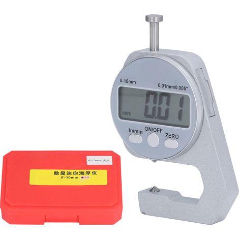 Jauge d'épaisseur numérique, plage de mesure 0-10 mm, mini pied à coulisse électronique avec écran LCD